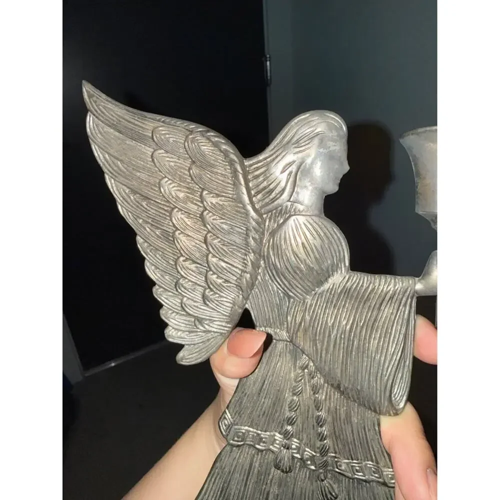 Vintage International Silver Co. Angel Taper Candle Holder 9